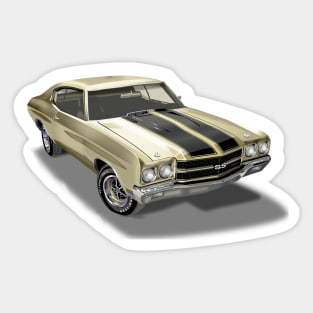 Vintage 1970 Chevrolet Chevelle SS Gold Sticker